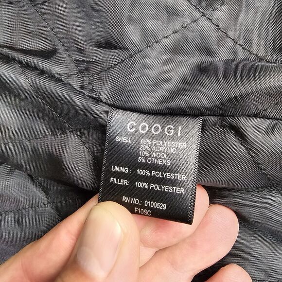 Vintage Coogi Women's Plaid Wool Blend Coat Jacket Size Small Pea Coat Y2K - Picture 7 of 11